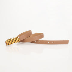 Ladies Metal Buckle Solid Belt Accessories