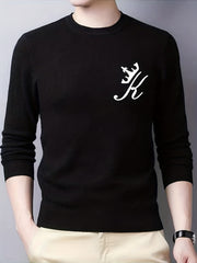 Knitted Sweater Men's Warm Crew Neck Pullover For Fall Winter