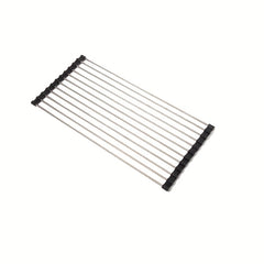 Stainless Steel Sink Drain Rack Over Sink Roll Up Large Dish Drainers Rack