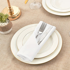 6pcs Polyester Cloth Napkins for Parties, Weddings, Restaurants - Hemmed Edges
