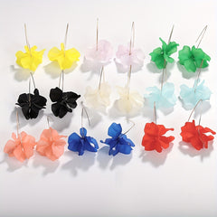 Exaggerated Flower Boho Dangle Earrings Resin Jewelry Female Gift