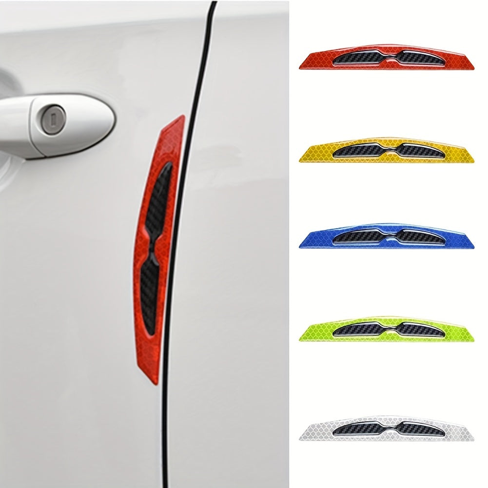 4pcs Car Door Bumper Strip Protect Collisions Scratches