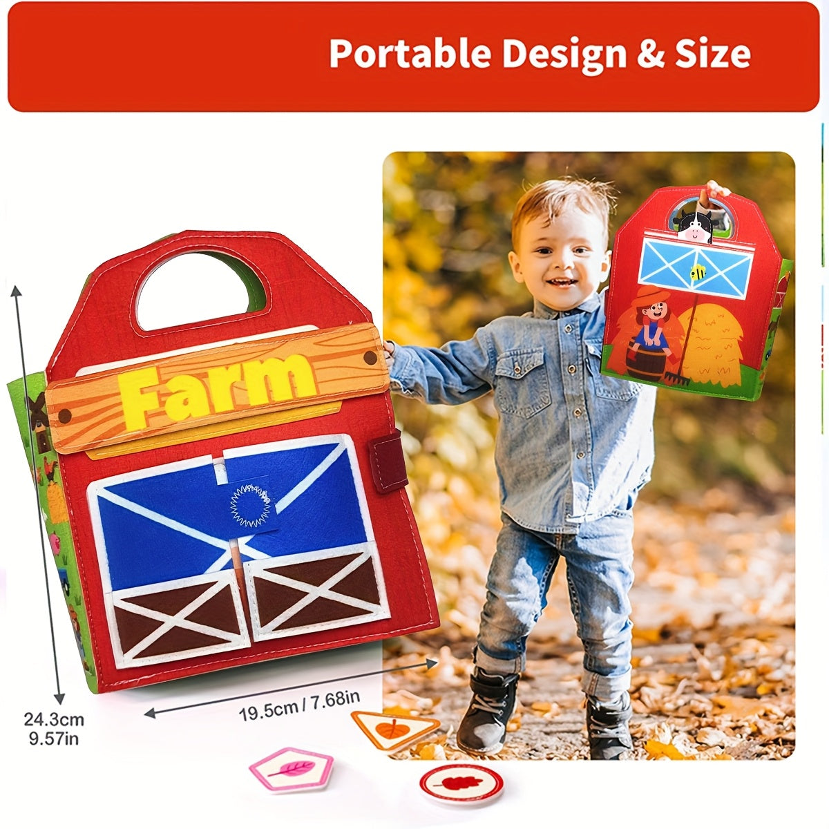 Farm Storybook: Busy & Quiet Book with Sensory Activities for Kids