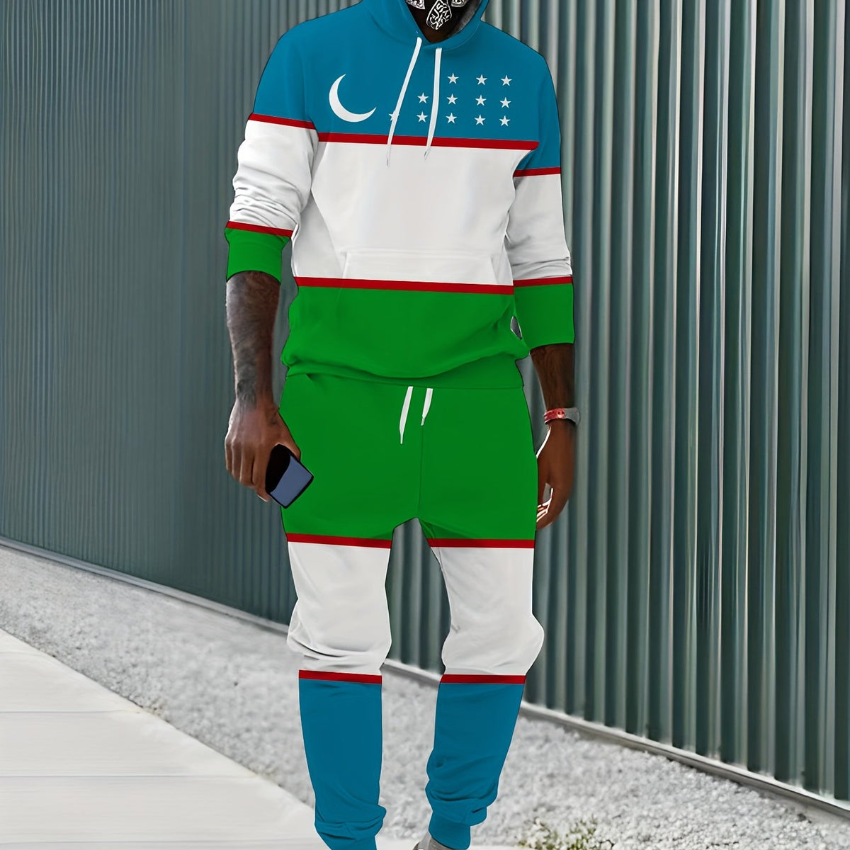 Men's Hoodie & Sweatpants Set for Autumn Winter