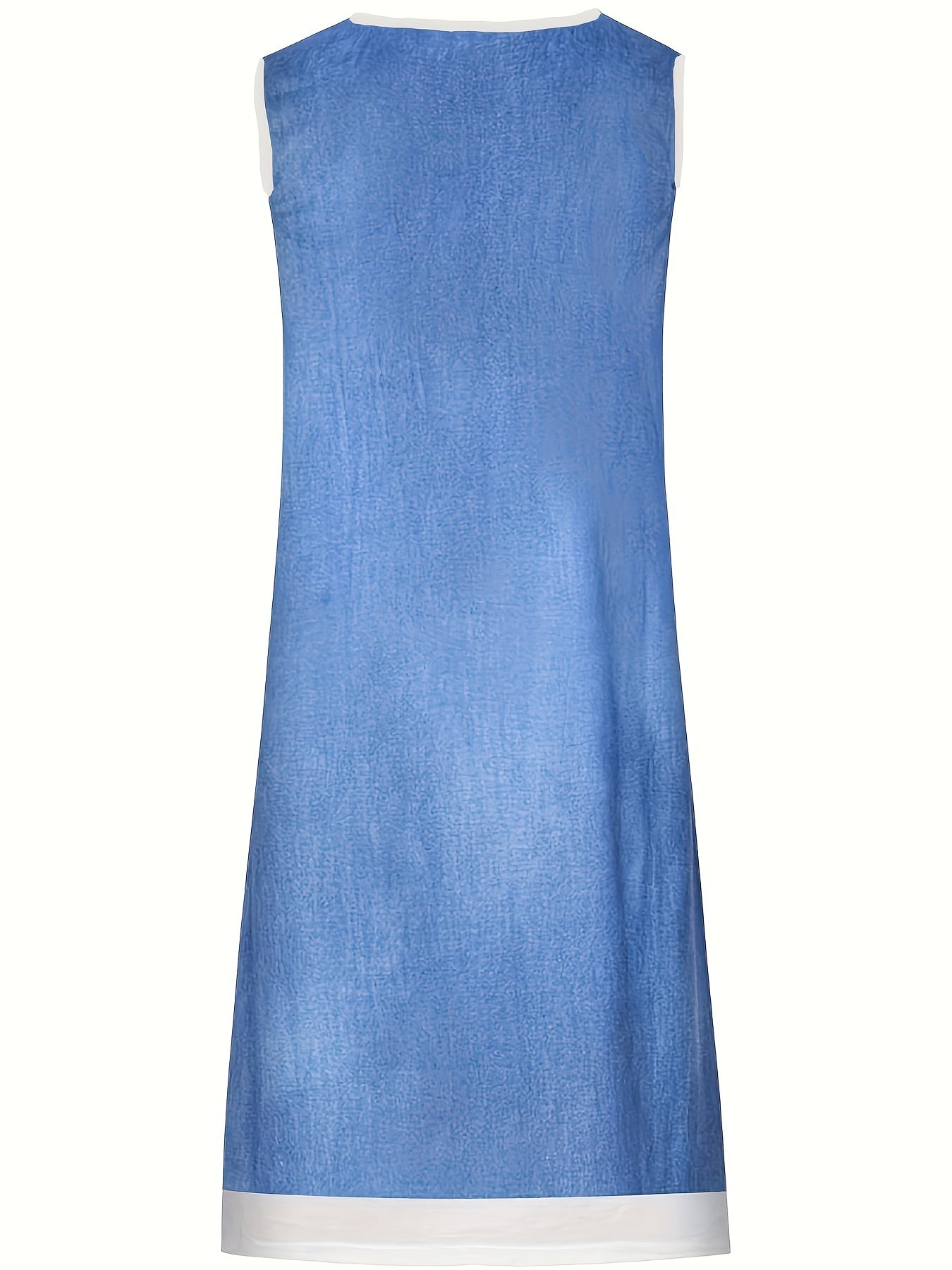  Butterfly & Denim Print Dress
