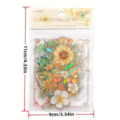 40pcs Vintage Plant Stickers for Scrapbooking Journals Planners