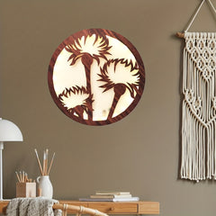 LED Lights Wooden Wall Hanging Tree Decoration