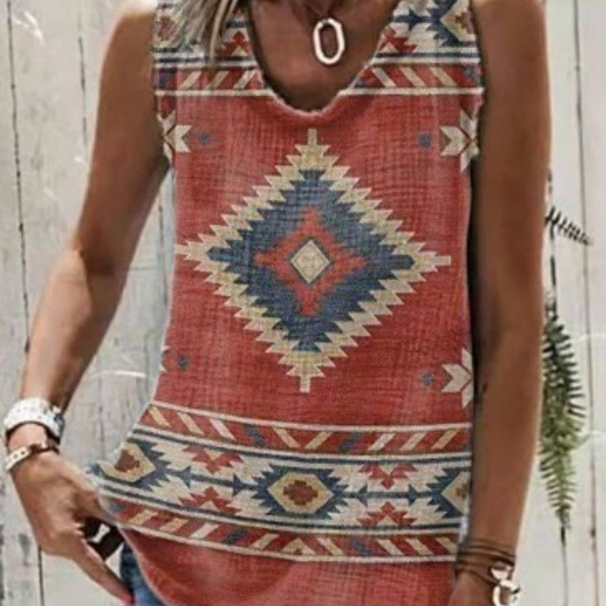 Women's Printed Sleeveless Tank Top