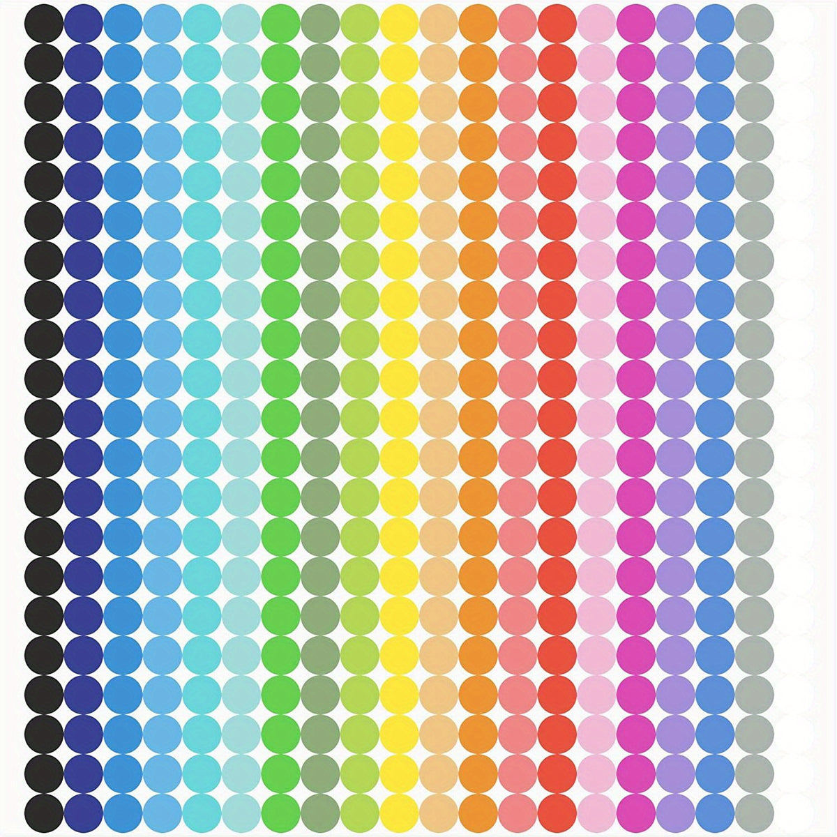 Small Dot Stickers Round Coding Label 20 Colors