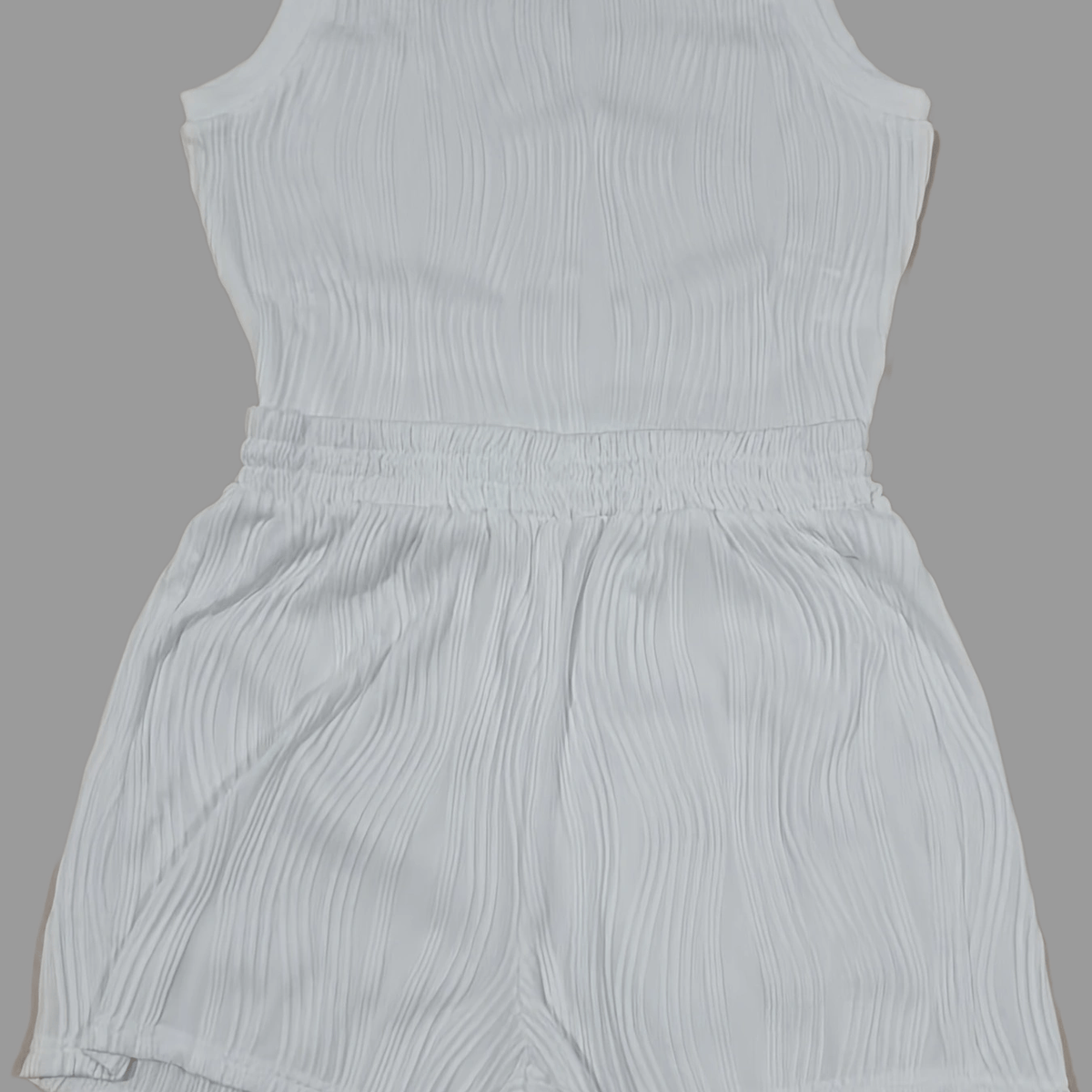 Sleeveless Mock Neck Tank Top & Shorts Set