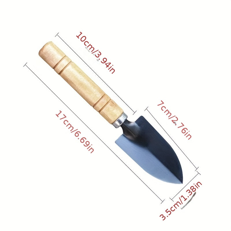 Stainless Steel Gardening Shovel Wooden Handle Home Garden Tools