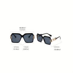 Men's Vintage Rectangle Sunglasses UV Protection Sun Glasses