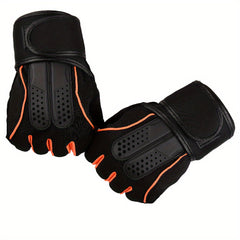 Outdoor Cycling Half Finger Gloves with Extended Wrist Protection