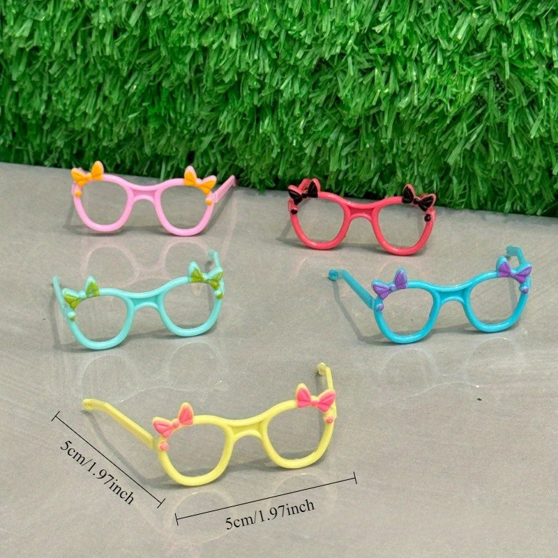 Mini Dollhouse Glasses Figurine Decor DIY Various Colour Glass