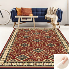 Bohemian Red Classic Pattern Large Carpet Soft Living Room Bedroom