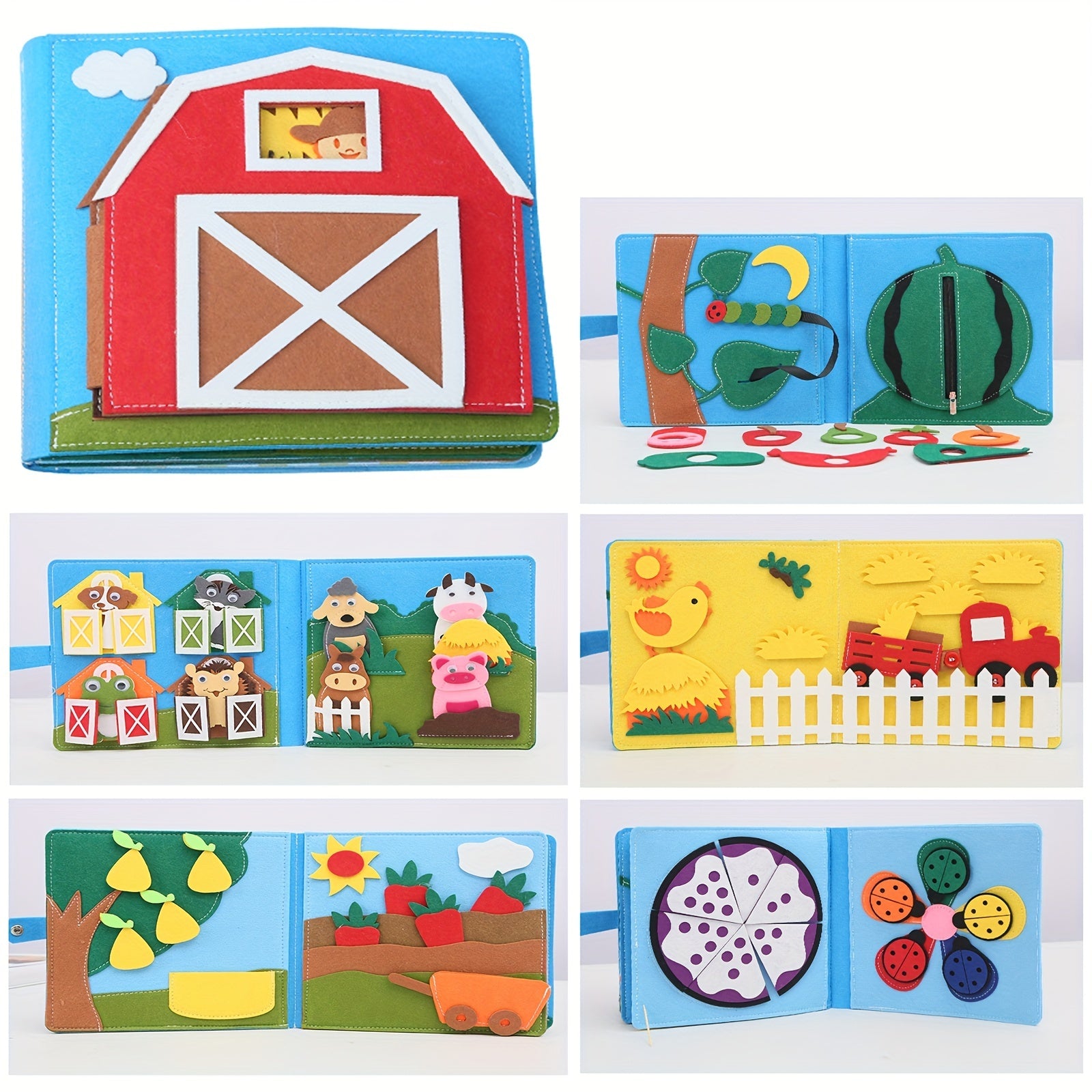 Children's Felt Puzzle Book 3D Baby Cloth Book Early Education Learning Board