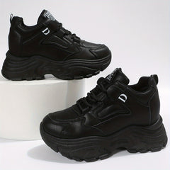 Women's Chunky Sneakers Lace Up Casual Running Shoes