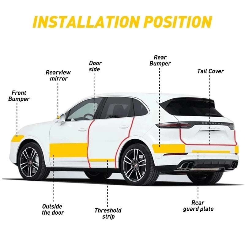 5M Carbon Fiber DIY Threshold Film for Car Protection