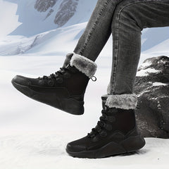 Women's Solid Snow Boots Warm Platform Comfortable Walking Shoes