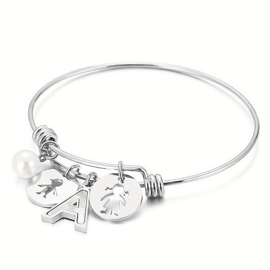 BFF English Letter A G Pendant Bracelet For Girls - Friends Gift