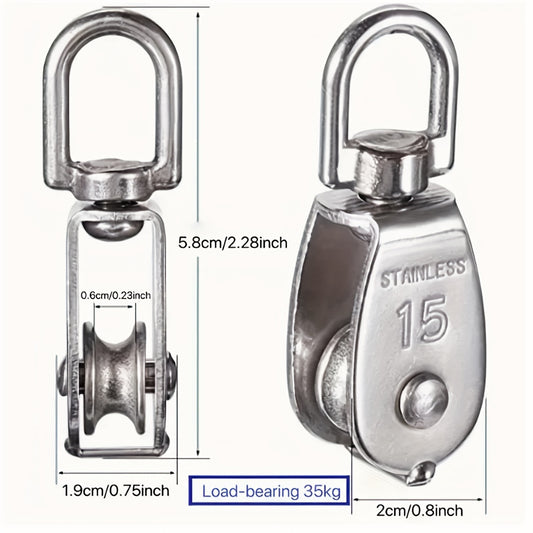 Durable Pulley Roller w/ Swivel Hooks for Smooth Lifting - M15/M25/M32/M20 Opt