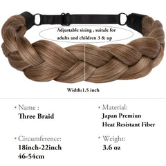 Adjustable Braided Headband High Temperature Headwear