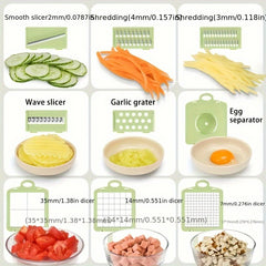Kitchen Vegetable Shredder With Blades Fruit Slicer Handle Food Grinder