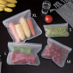 1pc Reusable Silicone Food Bags Leak Proof Fresh Keeping BPA Self Sealing