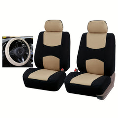 Universal Car Seat Cover 5pc Set for Front Seat of Most Cars