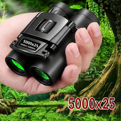Compact HD Binoculars Bak4 Prism Portable Foldable Waterproof High Magnification