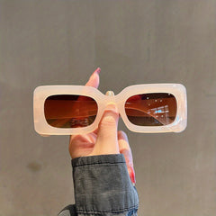 Rectangle Jelly Sunglasses Y2K Gradient Glasses UV400