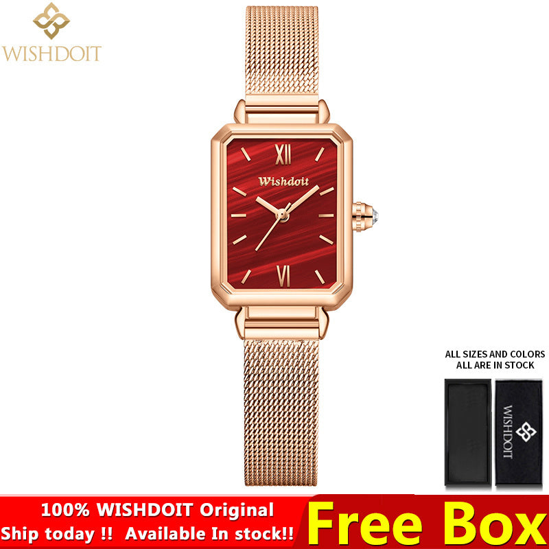 WISHDOIT Waterproof Stainless Steel Business Girl's Watch