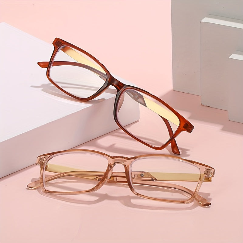 Light Blocking Reading Glasses Classic Jelly Square Anti Eyestrain
