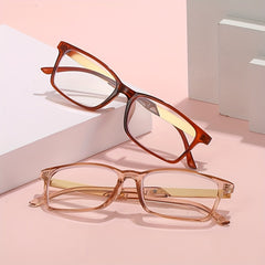 Light Blocking Reading Glasses Classic Jelly Square Anti Eyestrain