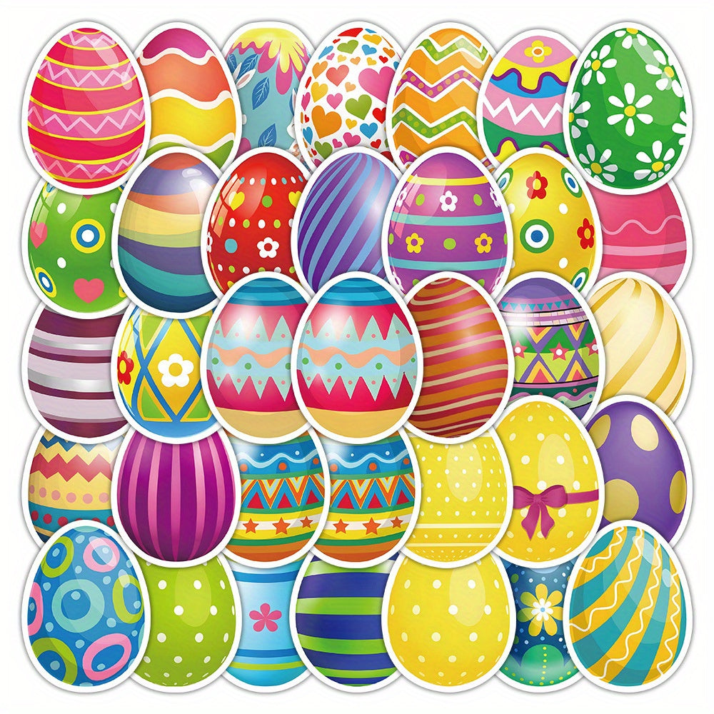 54pcs Easter Vinyl Stickers Reusable Waterproof Decals for Party Decor