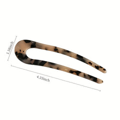Vintage Chinese Style Acetate U-Shaped Hairpin Women Hair Accessories