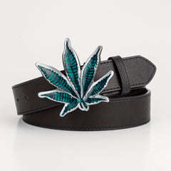 Maple Leaf Alloy Buckle Belt Casual Western Cowboy Belt