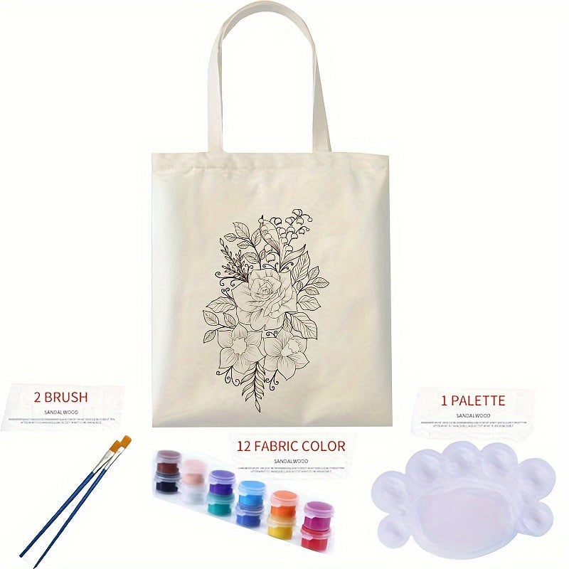 DIY Painting Handbag Linen Shoulder Bag for Women