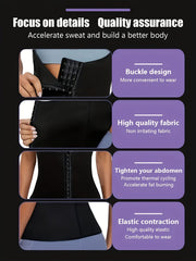Tummy Control Waist Trainer Tank Top Sweat Absorbing Body Shaping Top