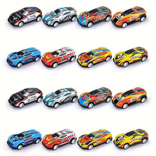 16pcs Pull Back Cars For Kids Mini Vehicles Toy Bulk Party Favor Race Cars Toys