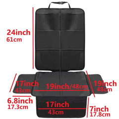 2 Pack Large Car Seat Protectors for Kids with Storage Bag