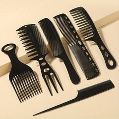 6pcs Hairdressing Comb Set Wide Tooth Double Sided Styling Anti Static