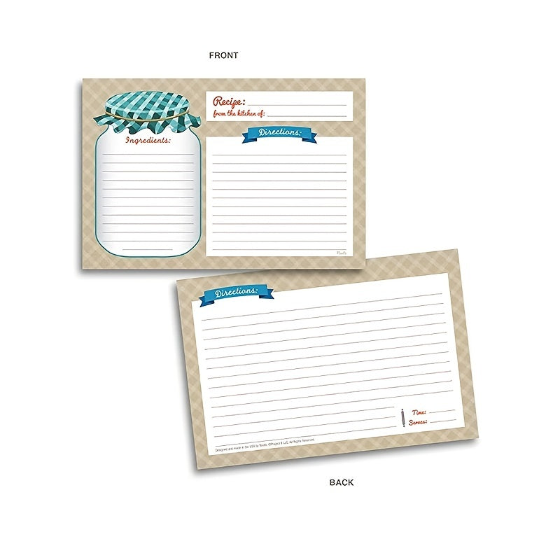25Pcs Kitchen Recipe Cards Blank Handwritten Greeting Cards Pack