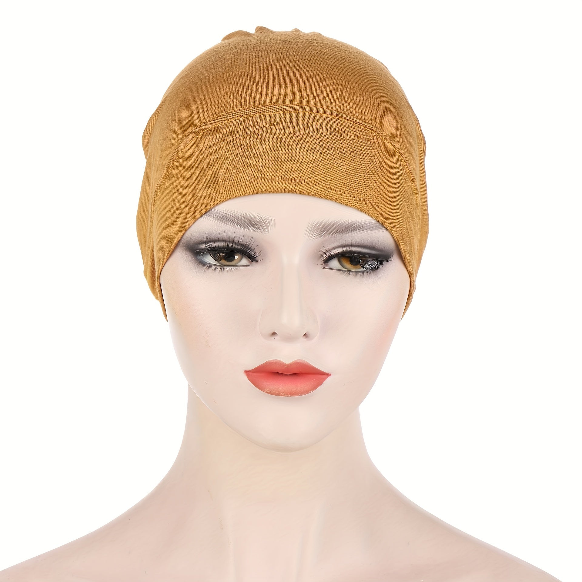 Solid Turban Cap Ruched Headwrap Beanie Chemo Hats