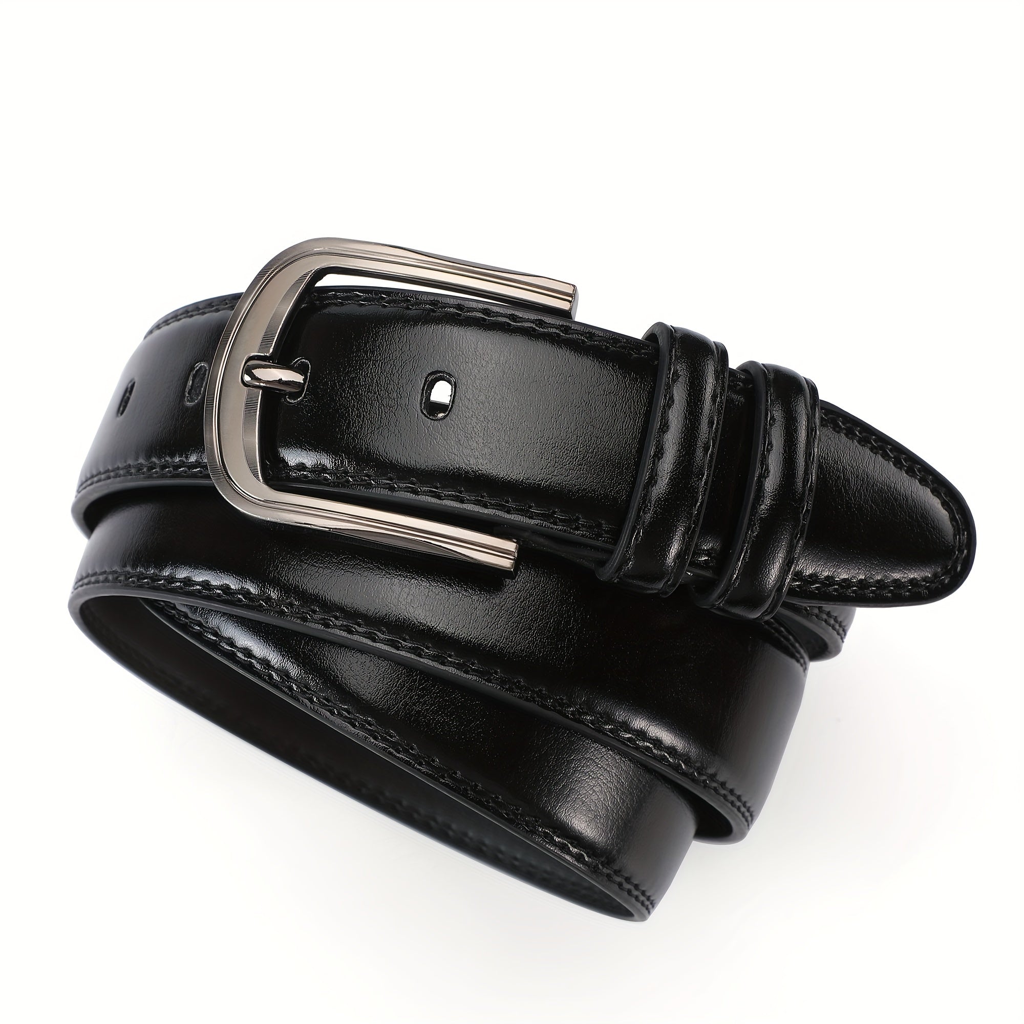 Men's Pin Buckle Belt PU Leather Casual Jeans Pants Waist Strap