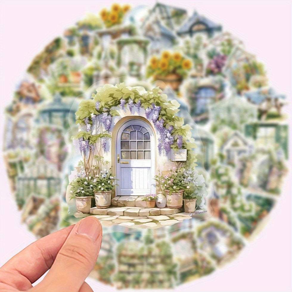 50 Pack Garden Theme Stickers for Laptop Phone Car Water Bottle Scrapbooking