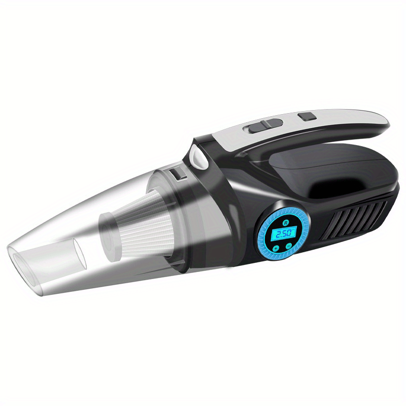 4-In-1 Car Vacuum Tire Inflator with Digital Gauge & LED Light