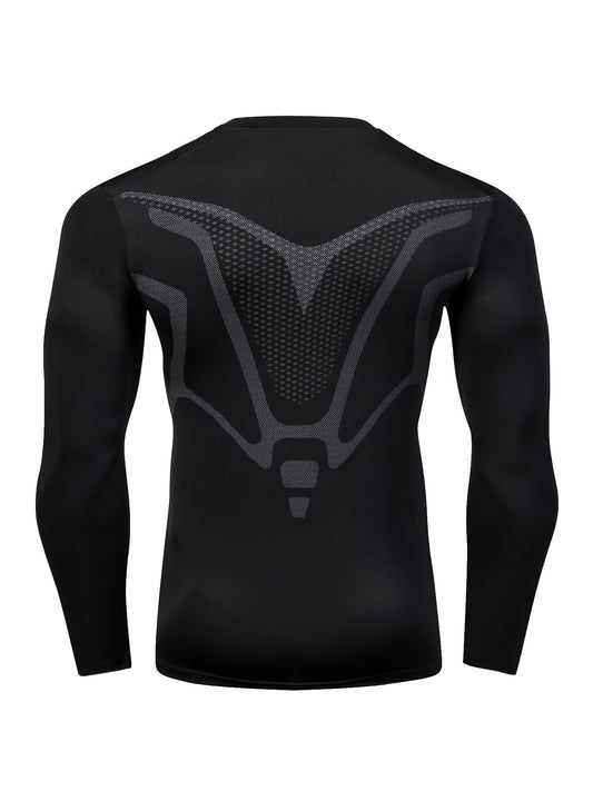 Men's Compression Long Sleeve Sports Shirt for Basketball Football Running