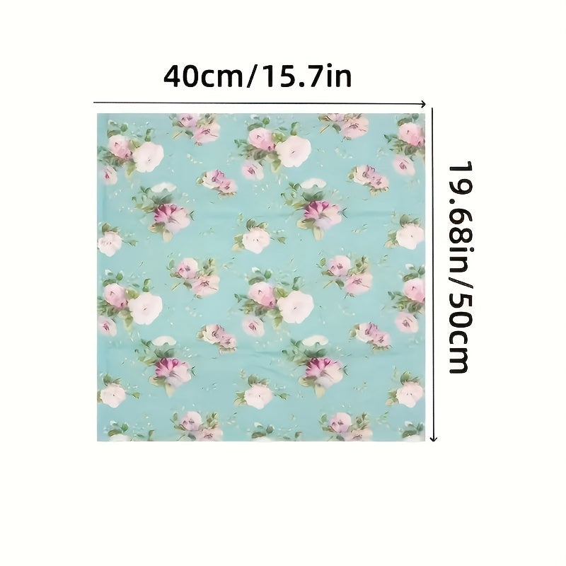 8pcs Floral Fabric Squares Precut Quilting Patchwork High Craft Material