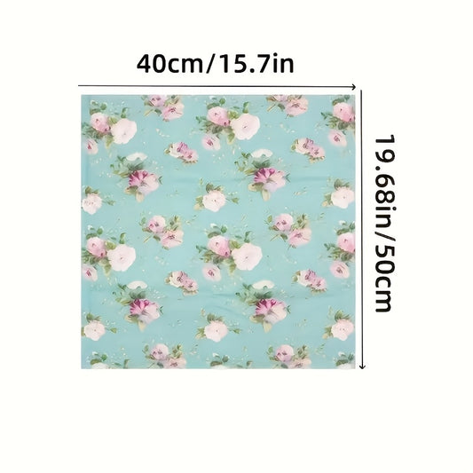 8pcs Floral Fabric Squares Precut Quilting Patchwork High Craft Material
